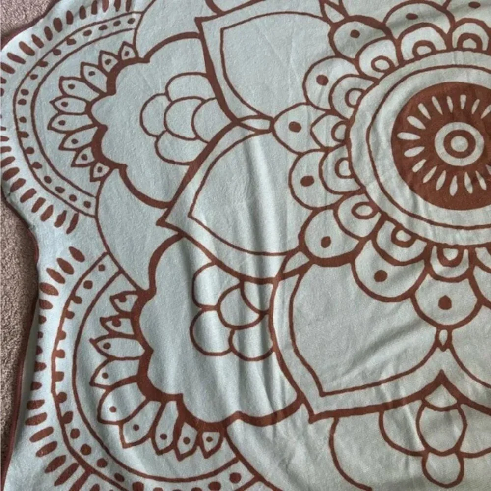 VIX Paula Hermanny Blue Brown Lotus Beach Spa Towel